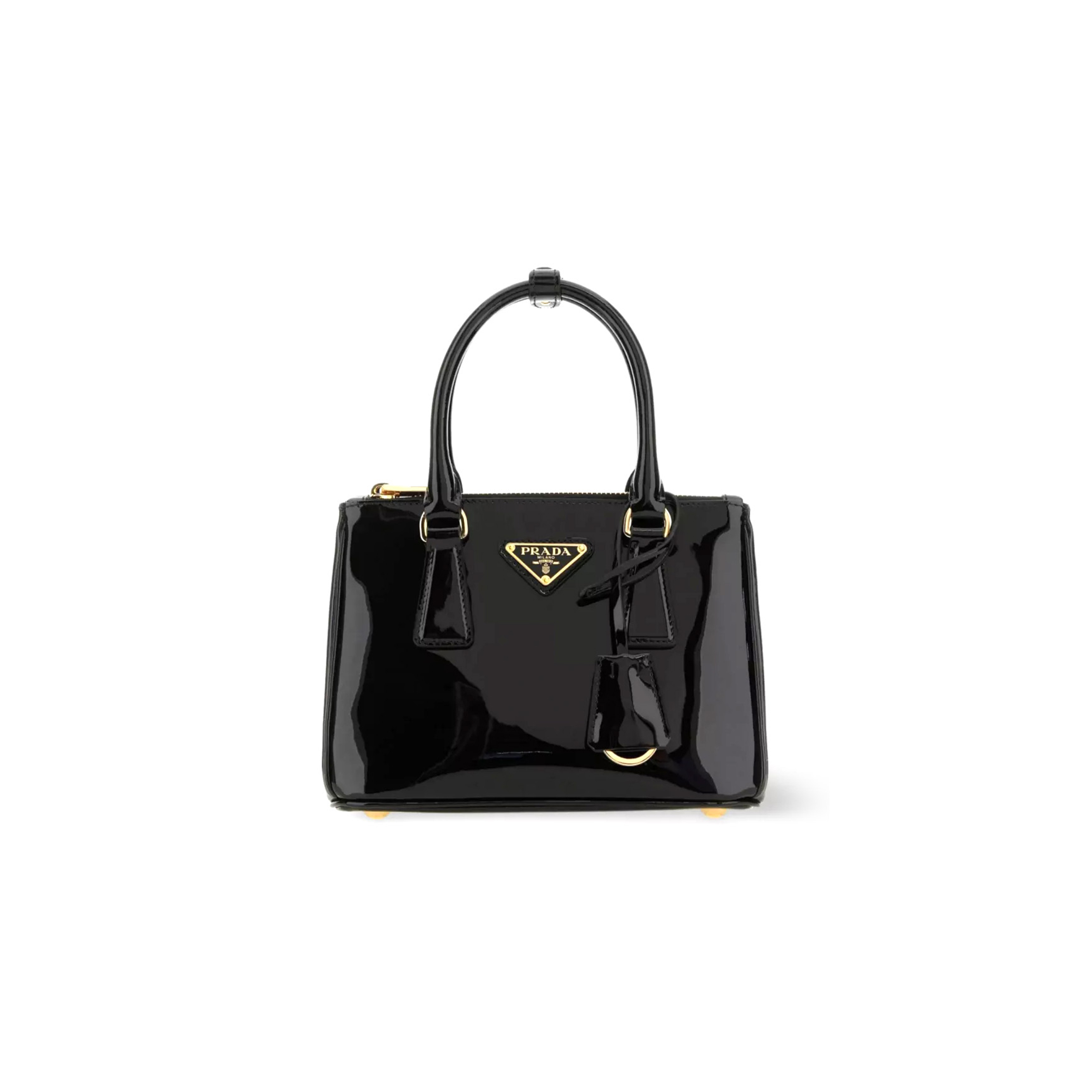 PRADA GALLERIA PATENT LEATHER TOTE BAG 1BA906 (20*15*9.5cm)